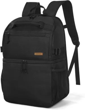 Haimont Cooler Backpack Insulated Double Deck for Men Women, 30 Cans Lunch Backpack Leakproof for Hiking Beach Travel Work