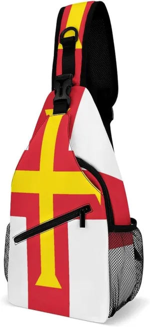 Haiti Flag Sling Bag Crossbody Chest Bag Shoulder Bag For Travel Hiking Cycling Camping