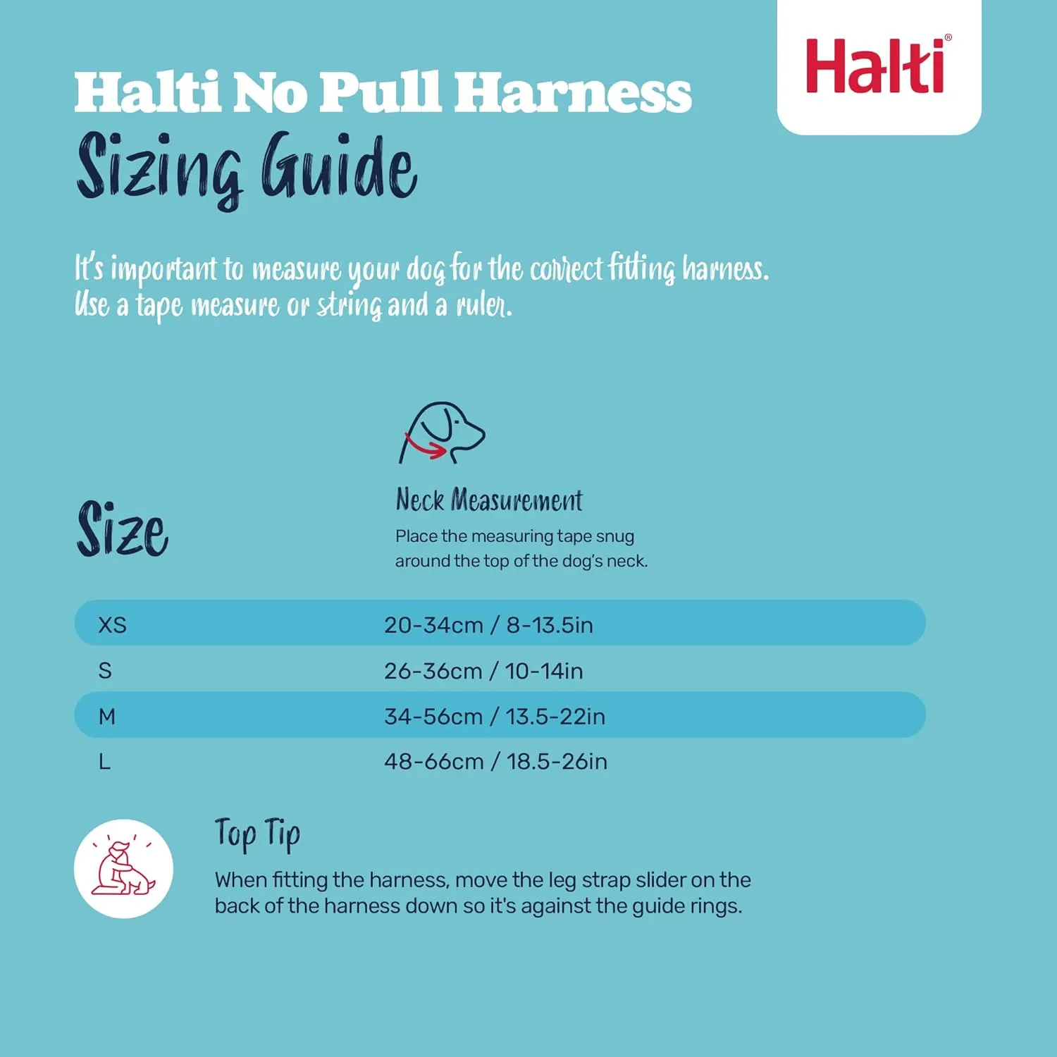 HALTI No Pull Harness - to Stop Your Dog Pulling on The Leash. Adjustable, Lightweight and Easy to Use. Reflective Dog Training Harness for Medium Dogs (Size M, Cobalt Blue)