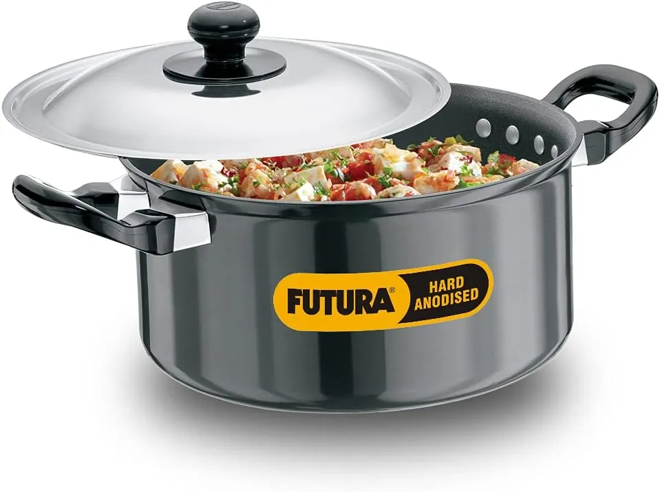 Hawkins/Futura Hard Anodised Cook and Serve Stewpot, 2.25-Liter