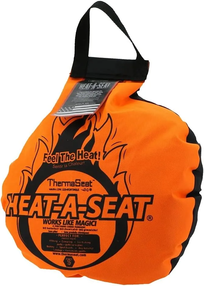Heat-A-Seat by ThermaSeat- Insulated Hunting Seat Cushion, Blaze/Black