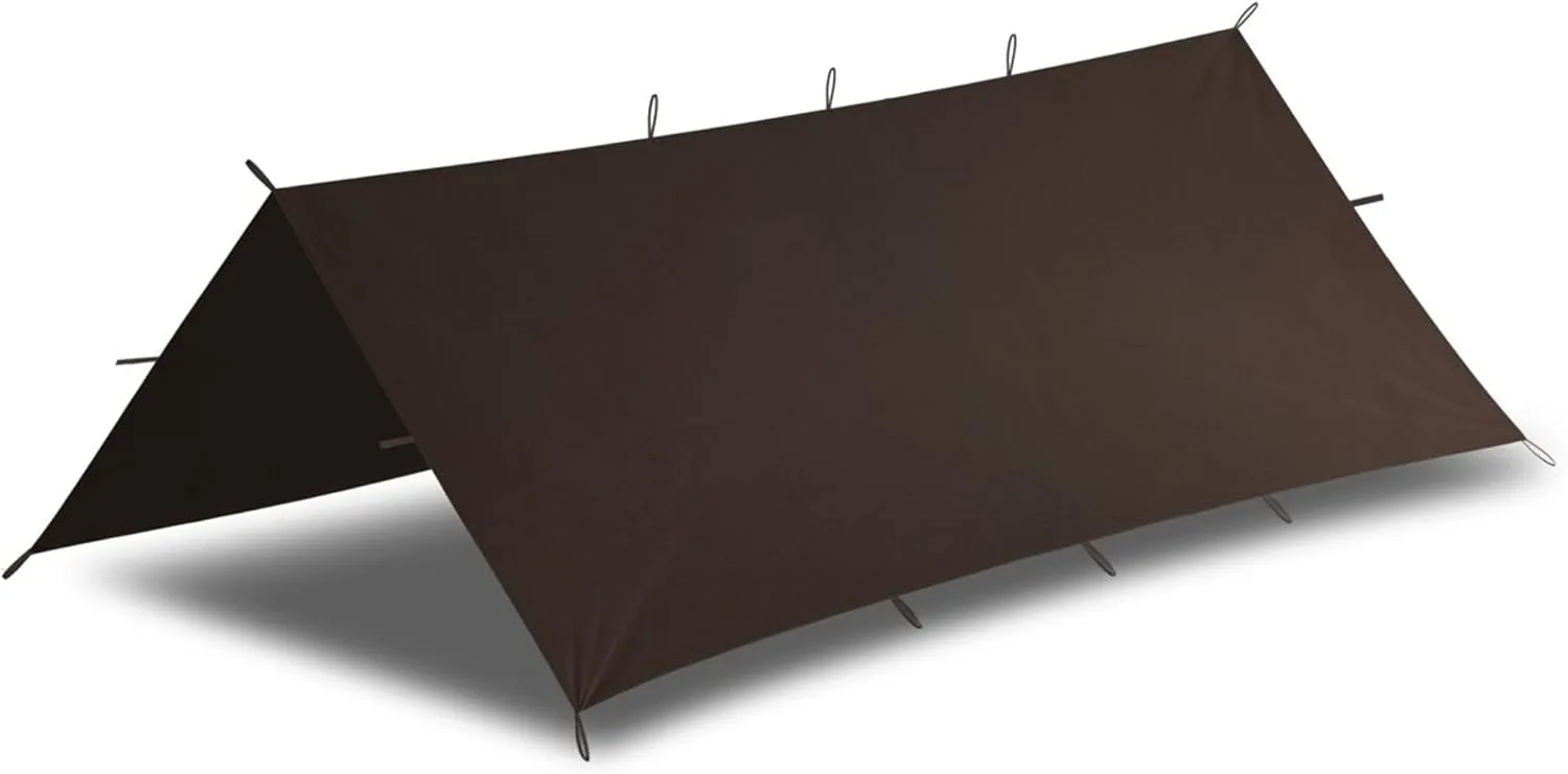 Helikon-Tex Portable Shelter Supertarp Small 200 x 250 cm Earth Brown for Camping, Hiking, Outdoor Activities