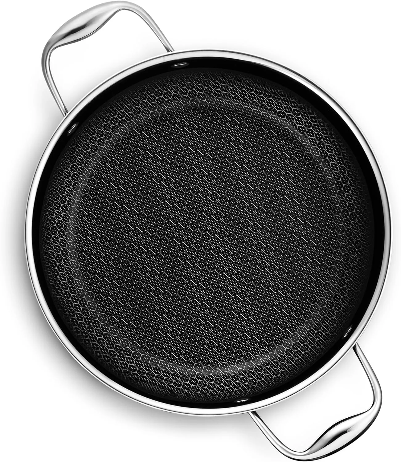 HexClad Hybrid Nonstick 5-Quart Dutch Oven with Stainless Steel Lid, Stay-Cool Handles, Dishwasher-Friendly, Oven-Safe Up to 900°F, Induction-Ready, Compatible with All Cooktops