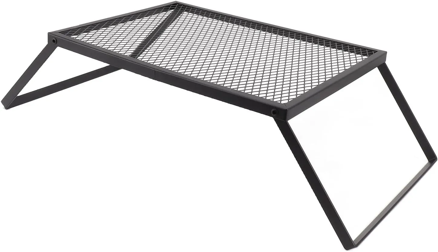 High Temperature Folding Campfire Grill Portable Camping Grill for Outdoor Activities Sturdy Iron Material (40 X 30cm Standard)