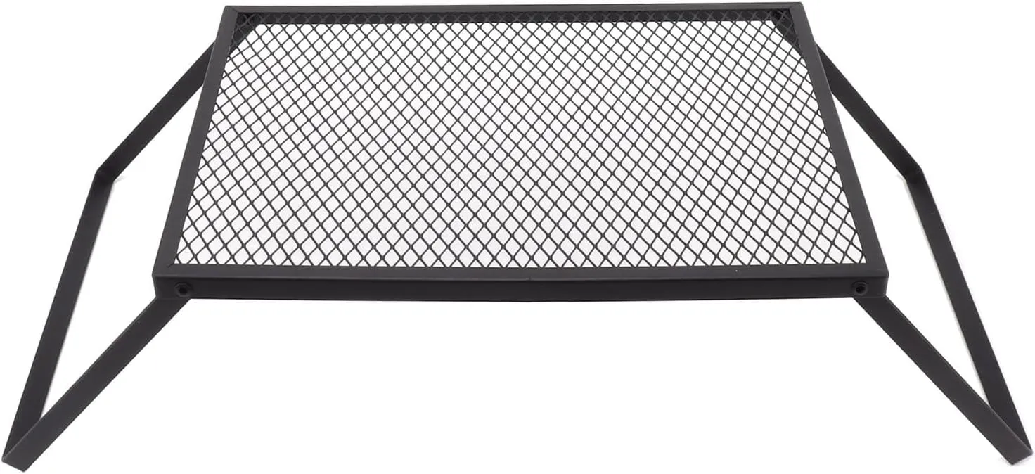 High Temperature Folding Campfire Grill Portable Camping Grill for Outdoor Activities Sturdy Iron Material (40 X 30cm Standard)