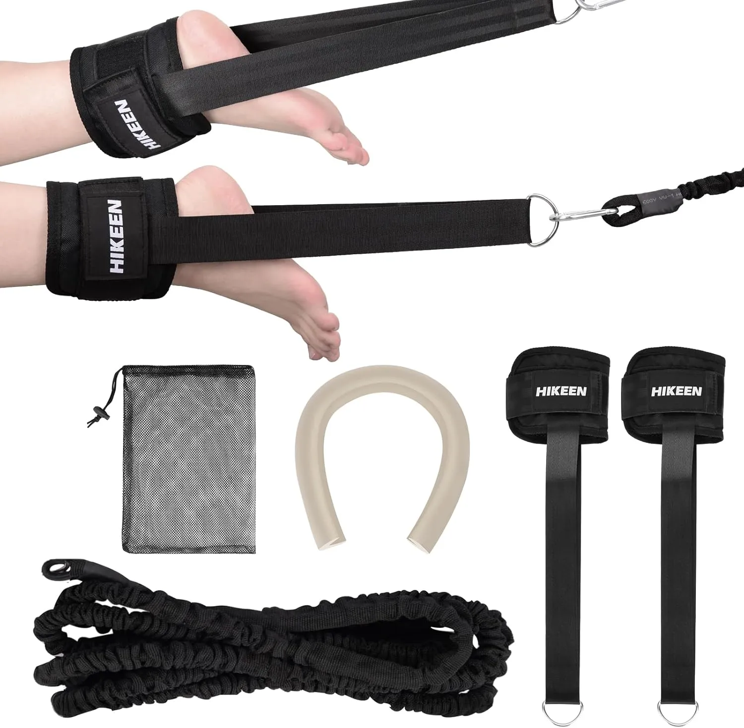 Hikeen Swimming Training Belt - 4M Tether for Swim in Place, Stationary Harness, Aquatic Resistance Belt