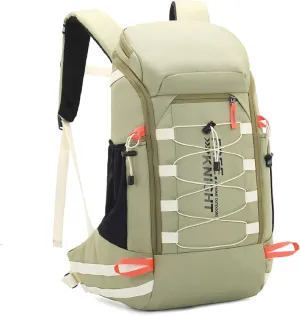 Hiking Backpack Waterproof Lightweight Casual Daypack with Rain Cover, Outdoor Sport Travel Camping Bag,Bean green,40L