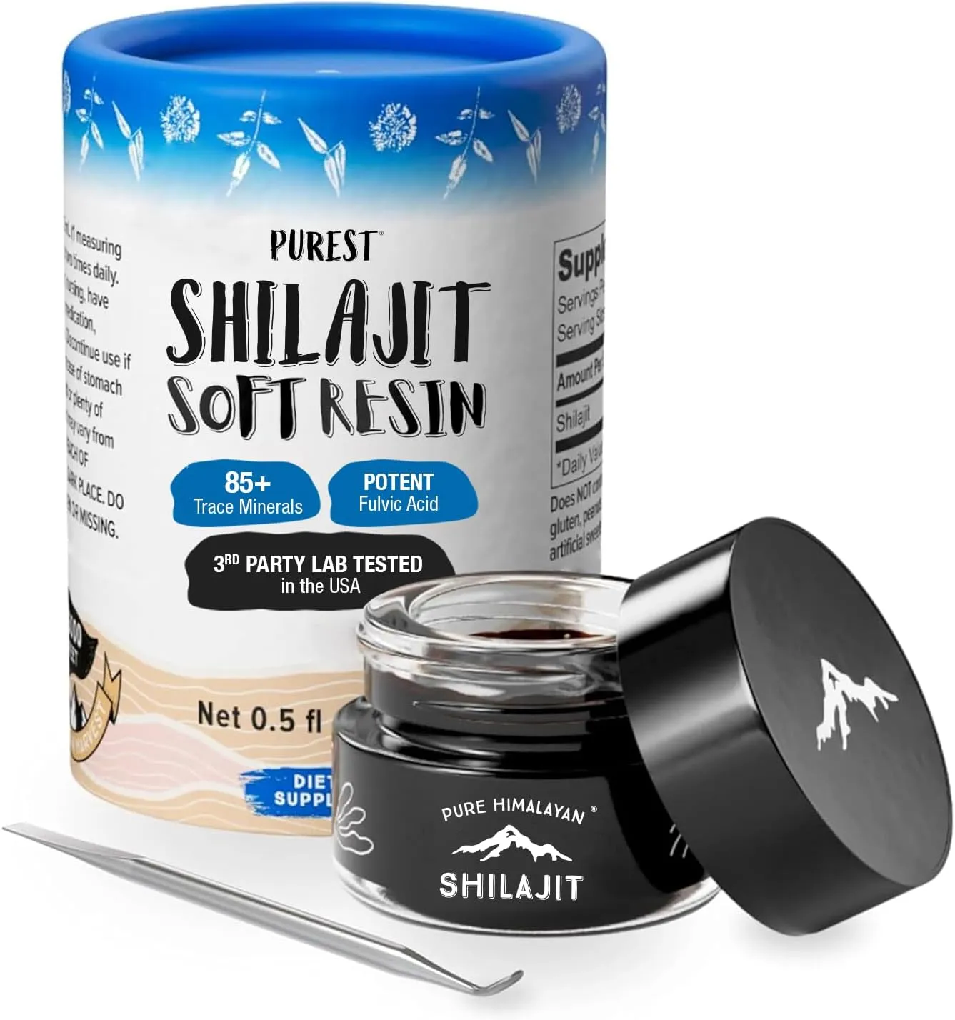 Himalayan Shilajit by Pure Himalyan Shilajit, Grade A Himalayan Soft Resin, Energy & Immune Support, Natural Source of Fulvic Acid & 85  Trace Minerals Supplement for Men & Women (15ml/0.5oz)