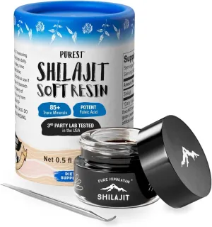 Himalayan Shilajit by Pure Himalyan Shilajit, Grade A Himalayan Soft Resin, Energy & Immune Support, Natural Source of Fulvic Acid & 85  Trace Minerals Supplement for Men & Women (15ml/0.5oz)
