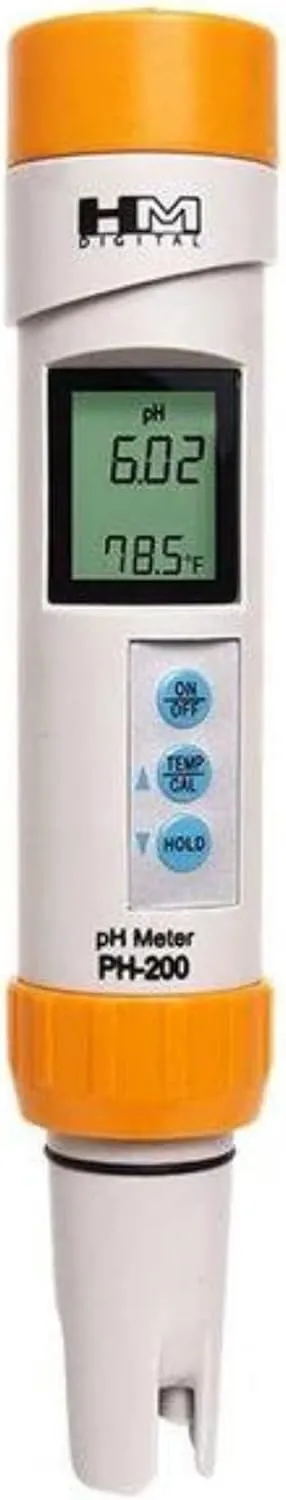 HM Digital PH-200 Waterproof pH Meter, 0-14.00 pH Range, 0.01 pH Resolution,  /- 0.02 pH Readout Accuracy