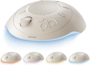 Homedics Premium Sleep Better Portable Sound Machine, Night Light,12 Soothing Sounds Including White Noise, Rain, and Thunderstorm, Ultra-Portable Design, Auto-Off Timer,for Travel & Baby Sleep, Cream
