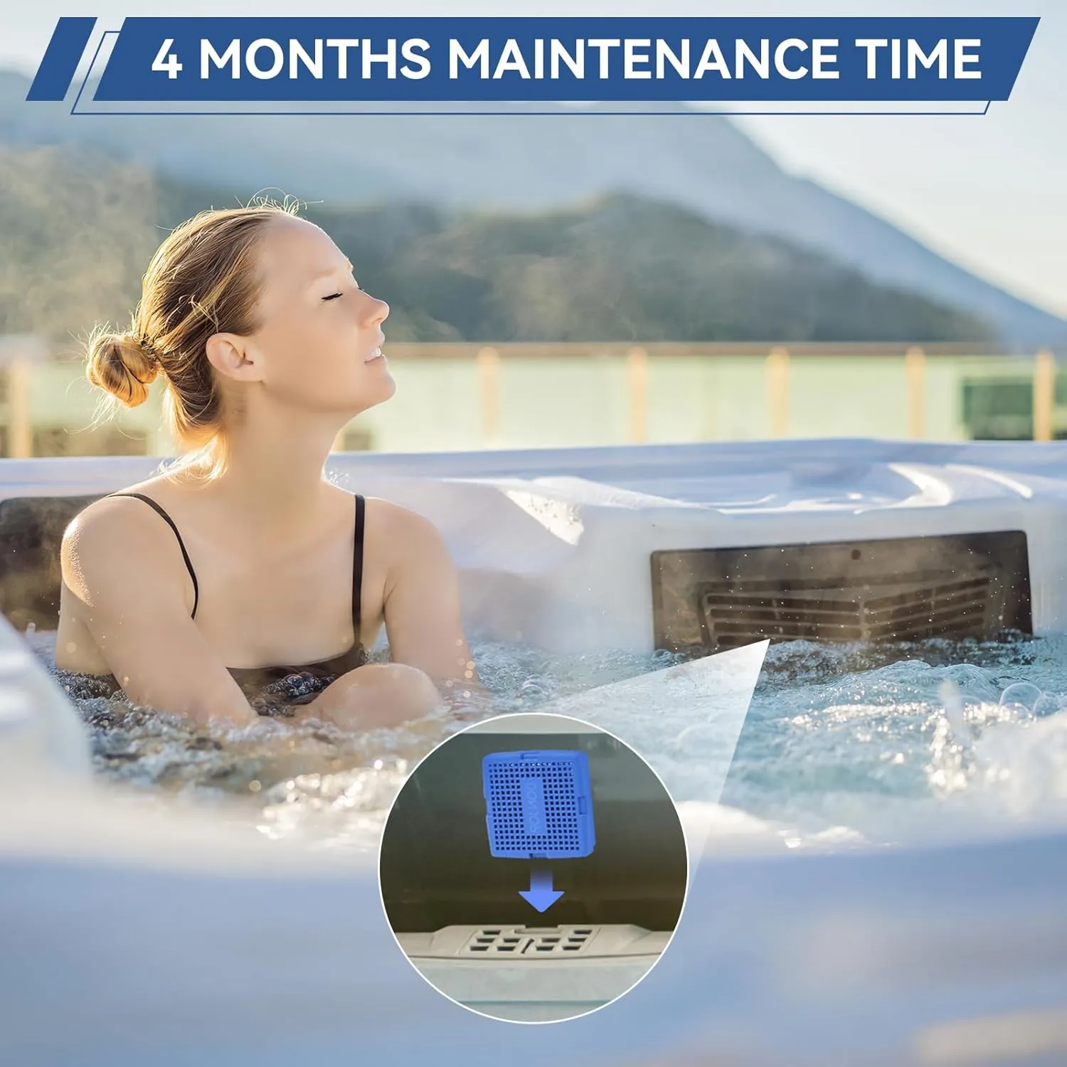 Hot Tub Mineral Cartridge for Sundance Spas,Silver Ion Cartridge Can Last for 4 Months,Spa Mineral Cartridges Makes Your Spa Water Clean and Clarified 2 Pack