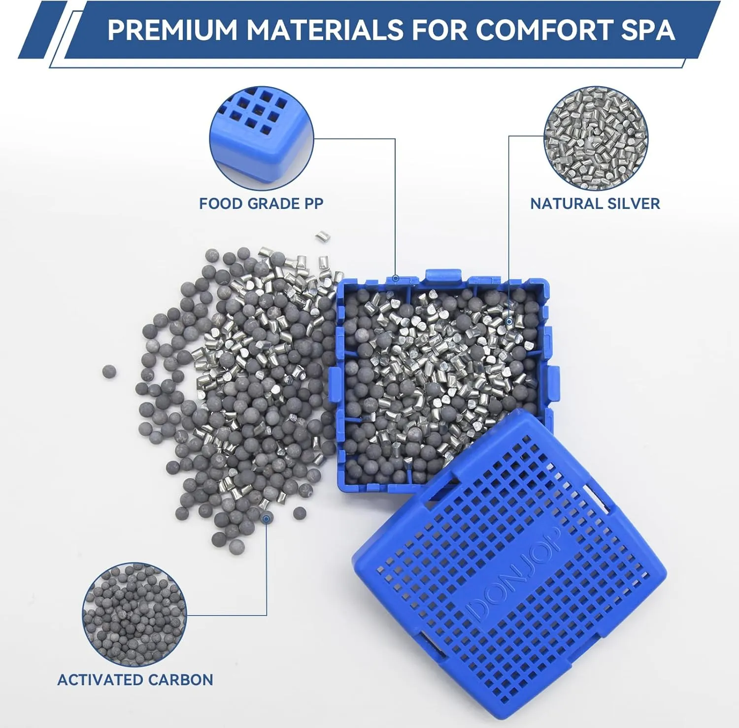 Hot Tub Mineral Cartridge for Sundance Spas,Silver Ion Cartridge Can Last for 4 Months,Spa Mineral Cartridges Makes Your Spa Water Clean and Clarified 2 Pack