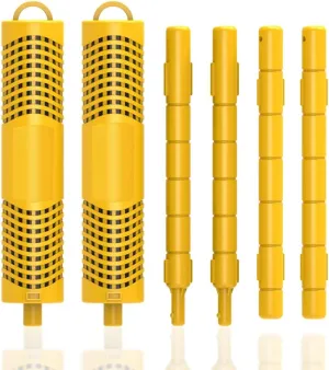Hot Tub Stick,Spa Mineral Stick in-Filter Cartridge,Hot Tub Mineral Stick with 4 Months Lifetime Universal for Pool&Hot Tub to Keep Water Clear(Yellow,2PCS)