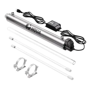 HQUA-OWS-6 Ultraviolet Water Purifier Filter for Kitchen Water Purification,6GPM 110V 25W Model HQUA-UV-6GPM   1 Extra UV Tube