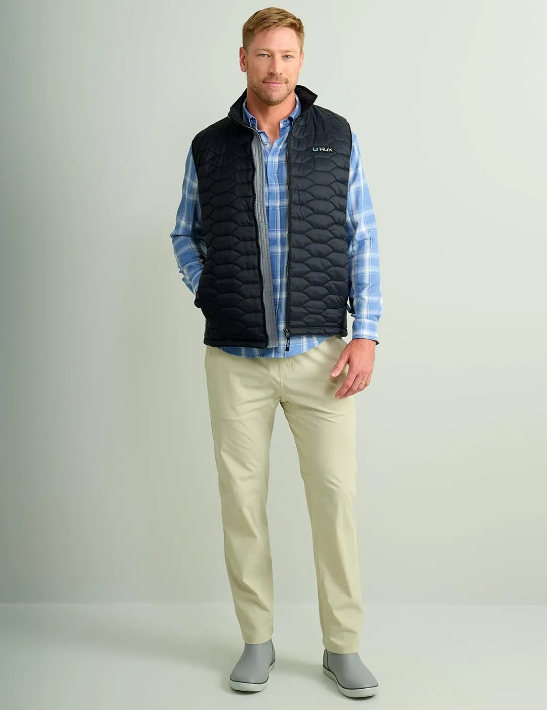 HUK Men's Scale, DWR Insulated Performance Fishing Vest