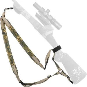 HUNTPAL Backpack Style Hands-Free Gun Sling for Rifle Shotgun Crossbow, Neoprene Padded Hunting Sling Double Shoulder Strap with Swivels, Universal Backpack Strap for Outdoors