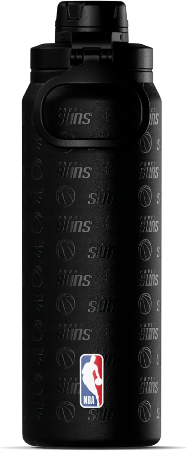 Hydrapeak x NBA Officially Licensed Phoenix Suns 26 oz Active Water Bottle with Chug Lid and Handle Reusable Stainless Steel Double Wall Insulated Sports Gift