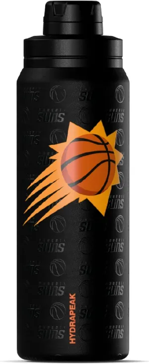 Hydrapeak x NBA Officially Licensed Phoenix Suns 26 oz Active Water Bottle with Chug Lid and Handle Reusable Stainless Steel Double Wall Insulated Sports Gift