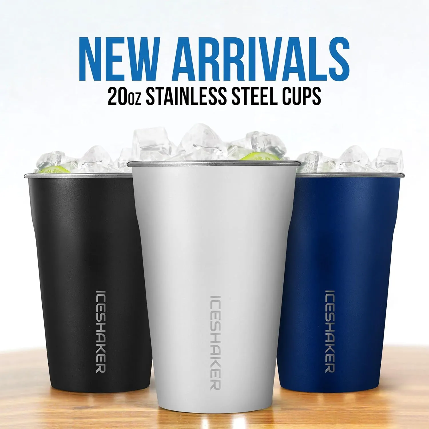 Ice Shaker Insulated Stainless Steel Shaker Bottle | 26oz, Mint | Cold for 30  Hours | Insulated Cup with Twist-on Agitator | Odor-Free Bottle for Protein Shakes, Water, Smoothies, Cocktails