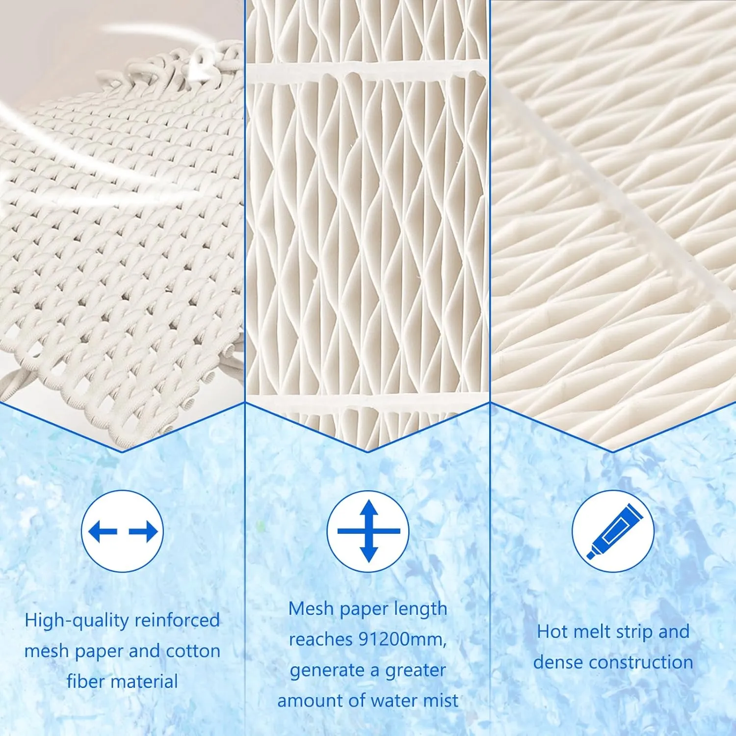 Improvedhand 1043 Super Humidifier Wick Filter Replacement for Aircare Bemis Essick Compatible with 821000 826000 826600 826800 826900 831000 EP9 EP9R EP9500 EP9700 EP9800, Pack of 4