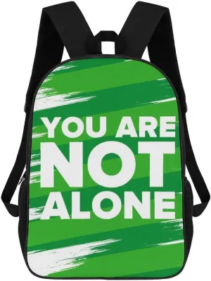 In May We Wear Green Mental Health Awareness Month Backpack for Worker Business Hiking Travel Bag Shoulders Bag