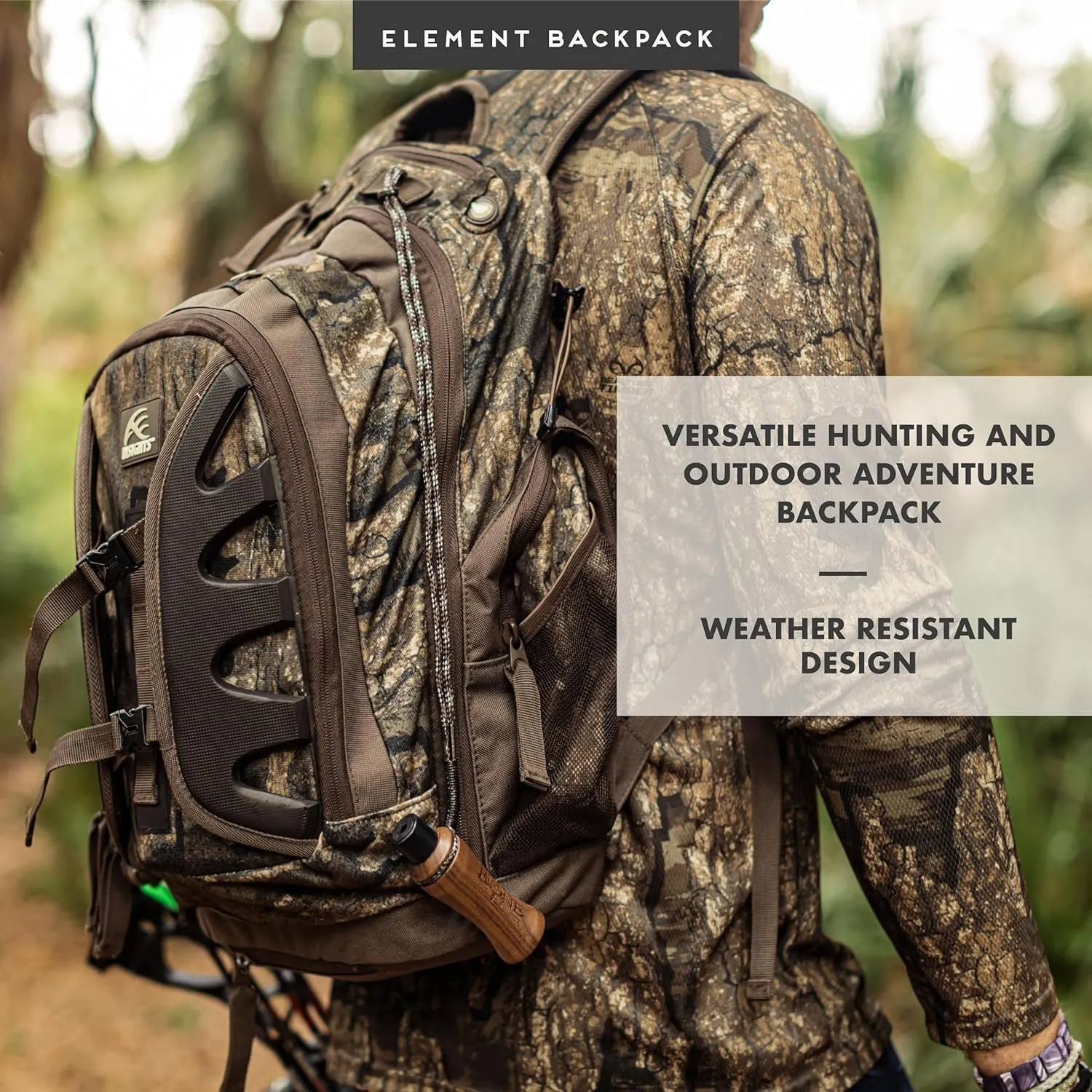 Insights Hunting by frogg toggs- The Element, Heavy Duty 1,831 Cubic Inch Hiking Fishing Camping Hunting Backpack
