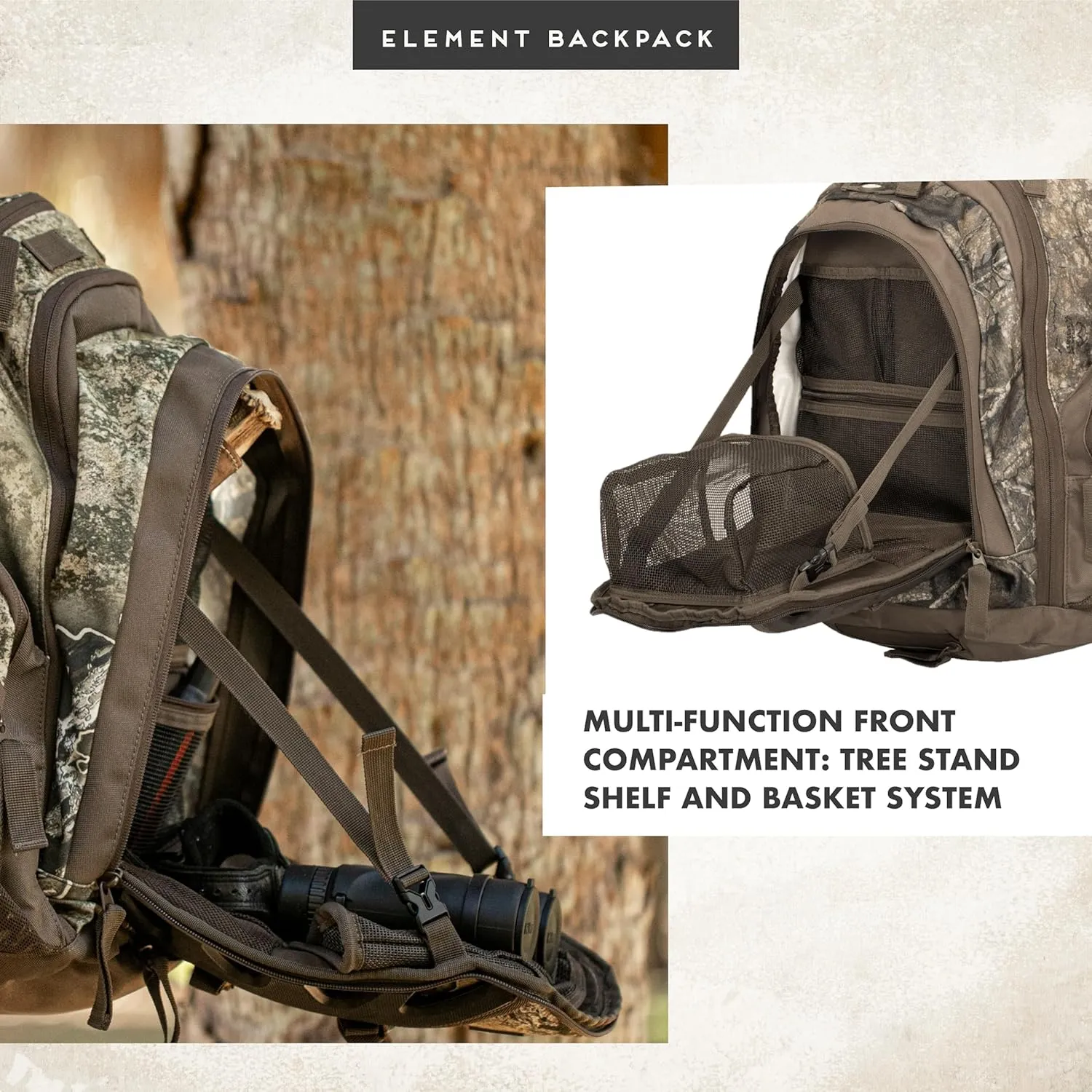 Insights Hunting by frogg toggs- The Element, Heavy Duty 1,831 Cubic Inch Hiking Fishing Camping Hunting Backpack
