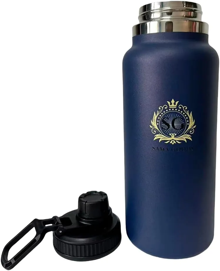 Insulated Stainless Steel Tumbler (Blue, 32 Oz, Water Bottle)