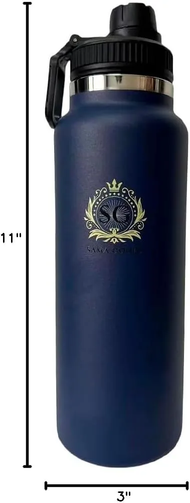 Insulated Stainless Steel Tumbler (Blue, 32 Oz, Water Bottle)