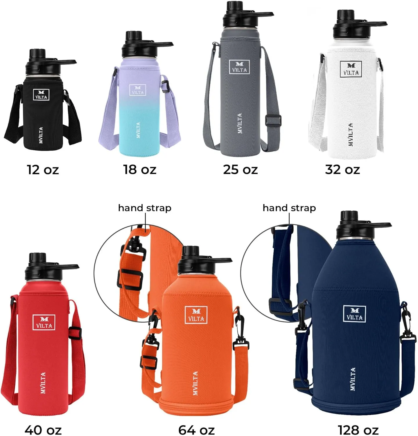 Insulated Stainless Steel Water Bottle-Double Walled Vacuum Reusable Sports Water Bottle With Free Bottle Accessories - Ice: Up to 24 Hrs. Hot: Up to 12 Hrs. 40oz Blue-Pink