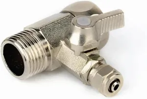 Integral Water Purification 3 Way Ball Valve Water Purifier Water Purifier Accessories 6.35mm OD Hose 1/2" Male/Female Thread
