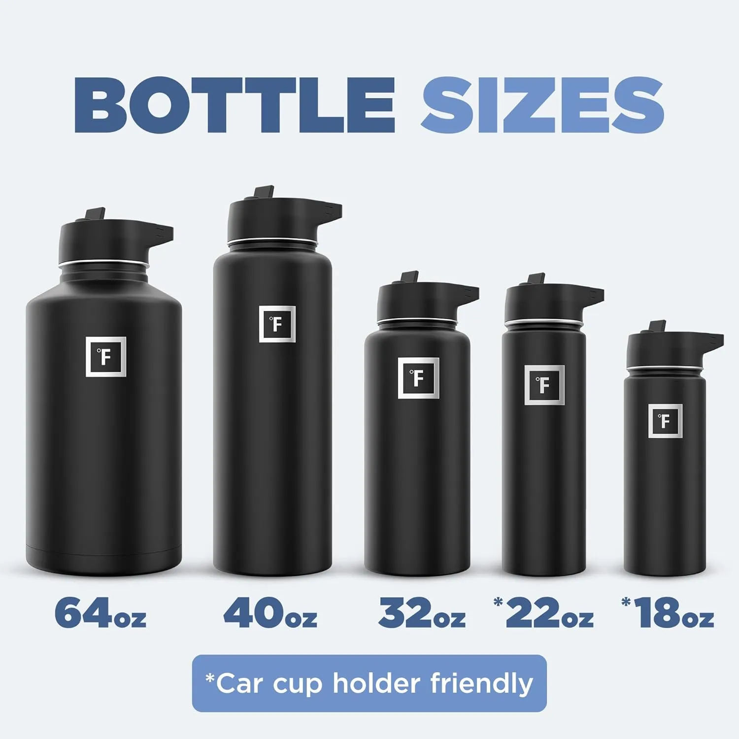 IRON °FLASK Camping & Hiking Hydration Flask with 3 Lids - Stainless Steel, Double Walled & Vacuum Insulated Water Bottle - Leak Proof & BPA Free (Kiwi Green, Straw - 40 oz)