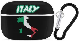 Italian Italy Map Flag Cute Protective Case Compatible with AirPods Pro Bluetooth Headphone Cover with Keychain
