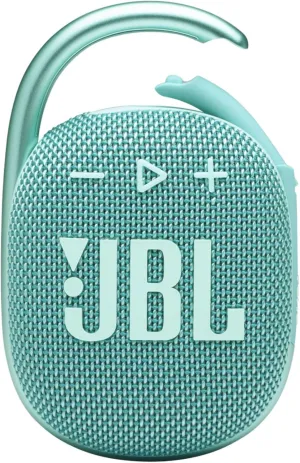JBL Clip 4, Teal - Portable Bluetooth 5.1 Speaker - Up to 10 Hours of Play - Waterproof & Dust Resistant - Includes Noise & Echo-Canceling Speakerphone