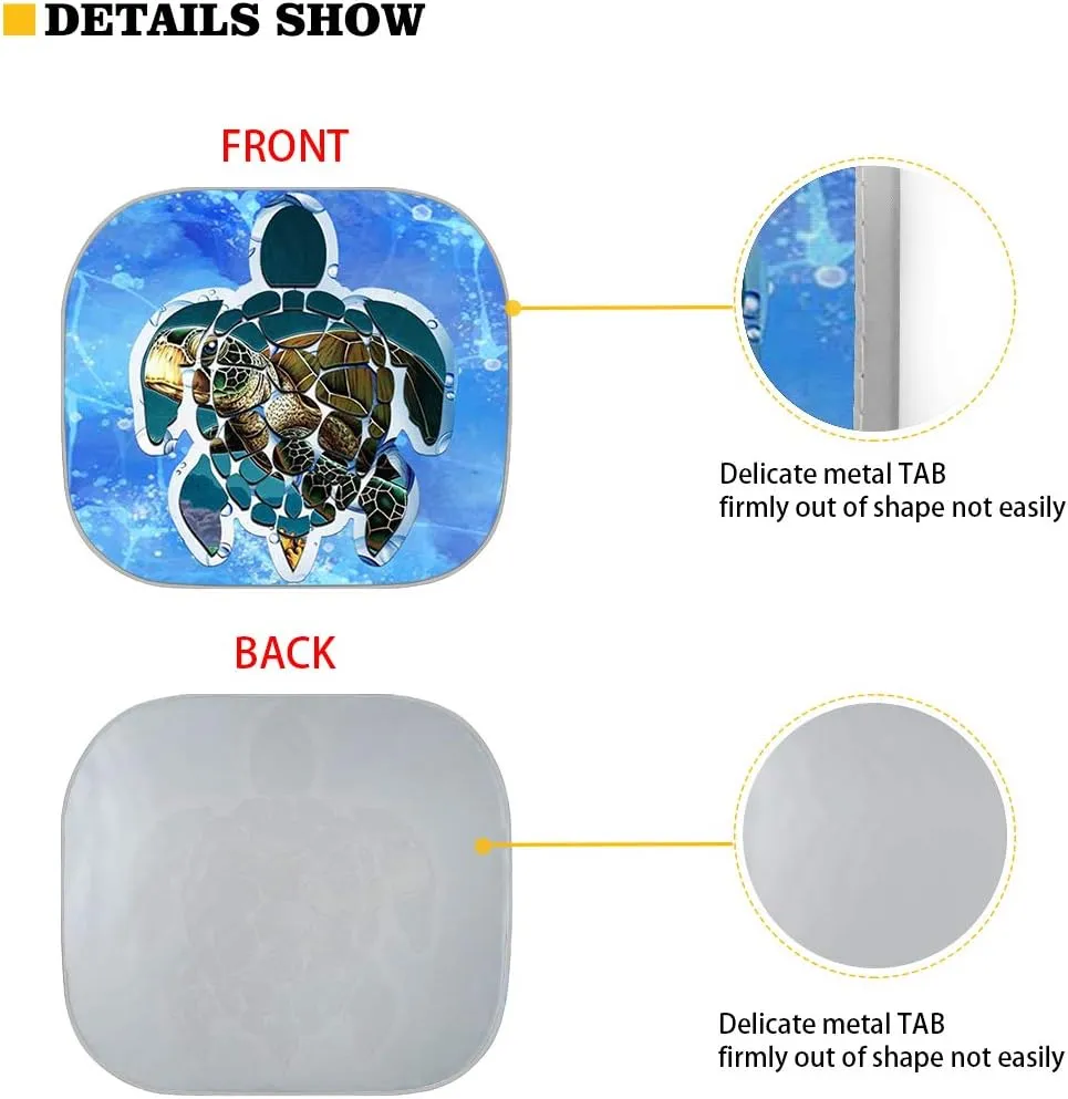 JEOCODY Forest Mushroom Windshield Sun Shade for Car, Automotive Windsheild Universal Fit 2 Pack, Painting Blocks Sun Glare UV and Heat, Protect Car Interior, Universal Fit
