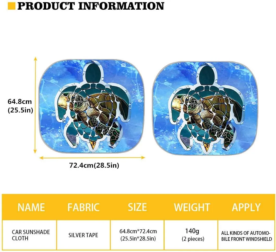 JEOCODY Forest Mushroom Windshield Sun Shade for Car, Automotive Windsheild Universal Fit 2 Pack, Painting Blocks Sun Glare UV and Heat, Protect Car Interior, Universal Fit