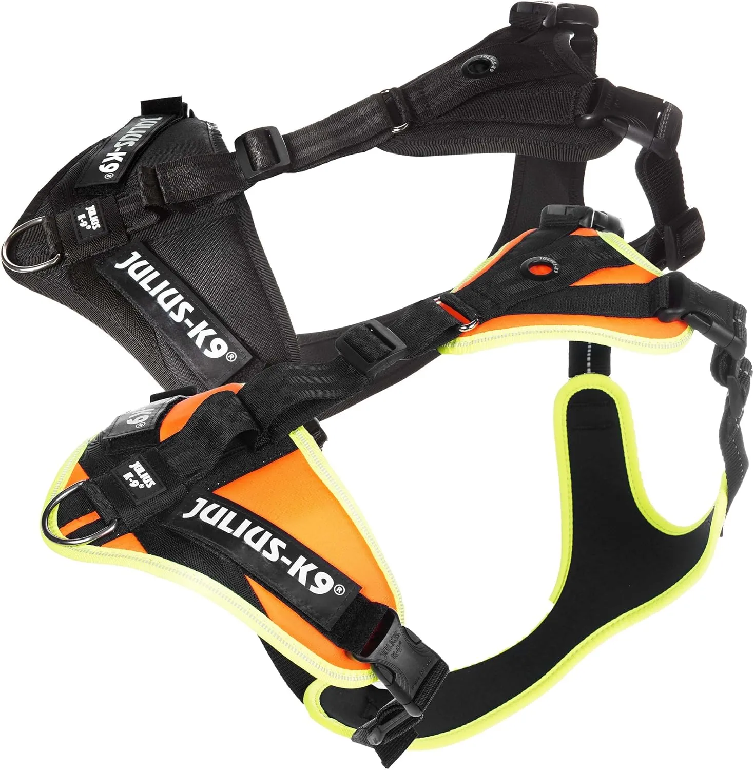 JK9 Mantrailing Harness, Size: M, UV Orange with neon Edge