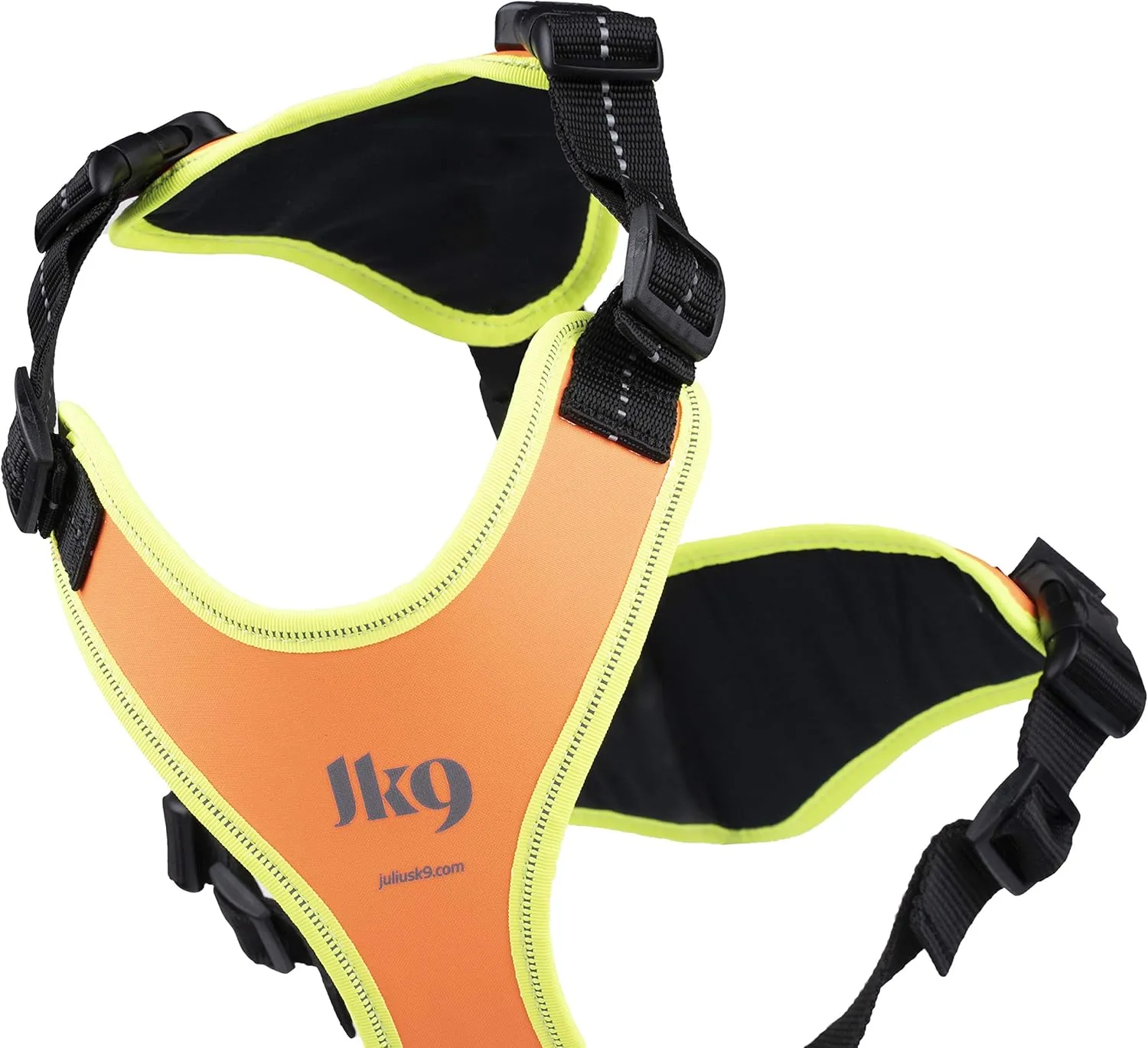 JK9 Mantrailing Harness, Size: M, UV Orange with neon Edge