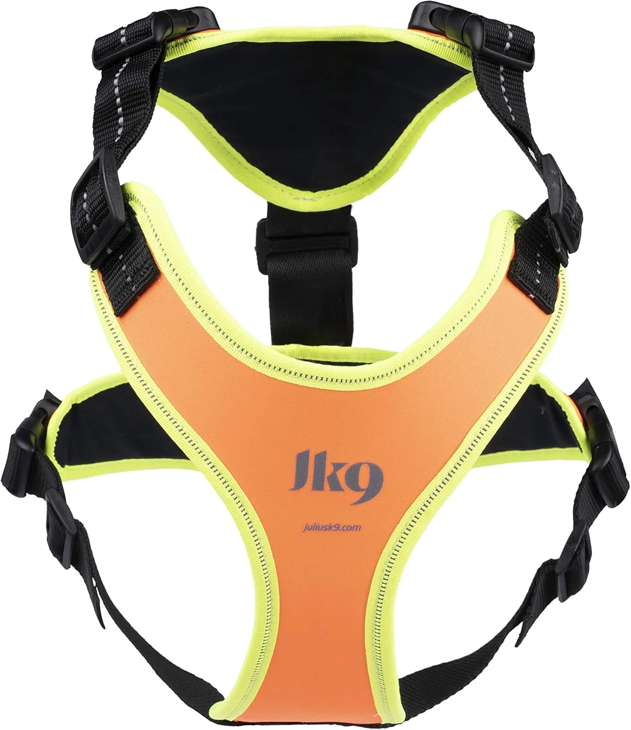 JK9 Mantrailing Harness, Size: M, UV Orange with neon Edge