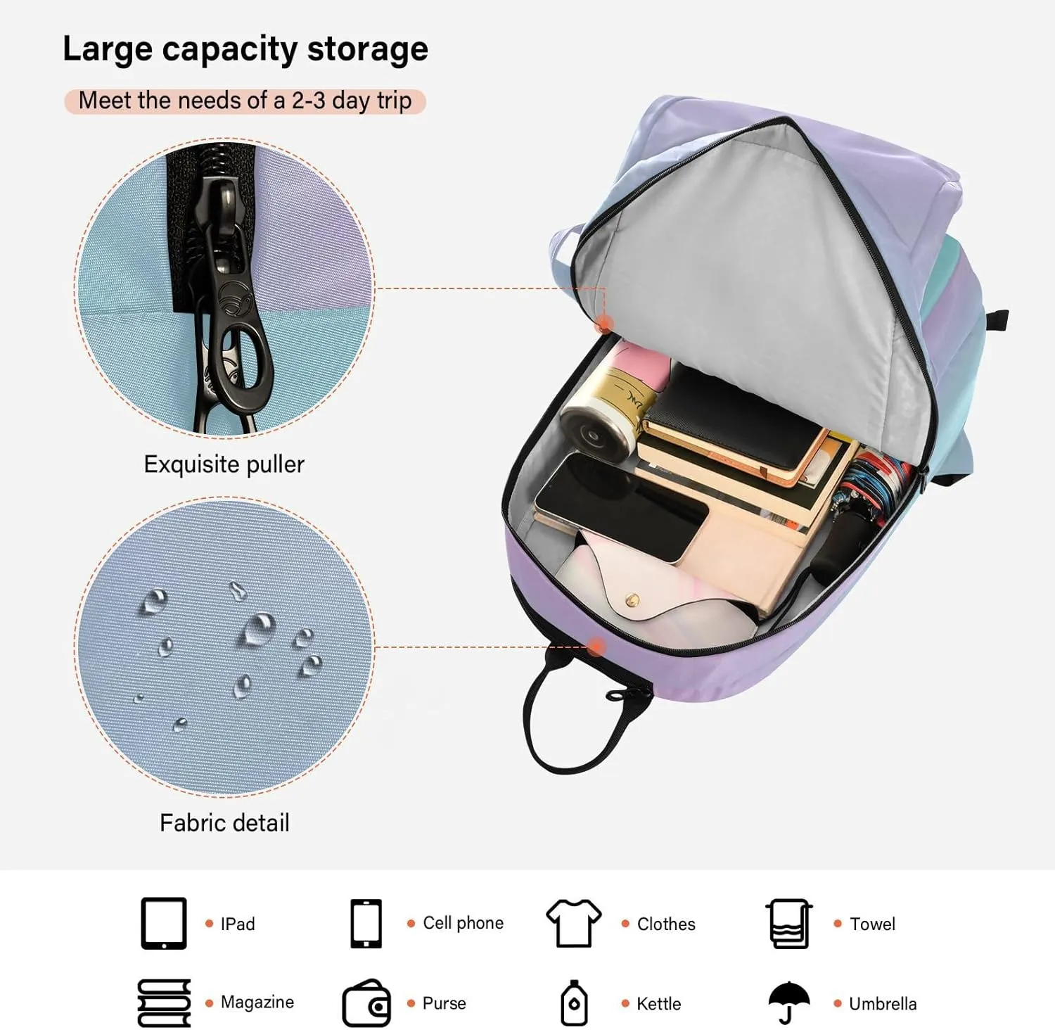 Joko Ivery Gradient Tennis Bag Backpack Tennis Bags Pickleball Bag Fits Badminton Paddles Backpack Tennis Racket Bag