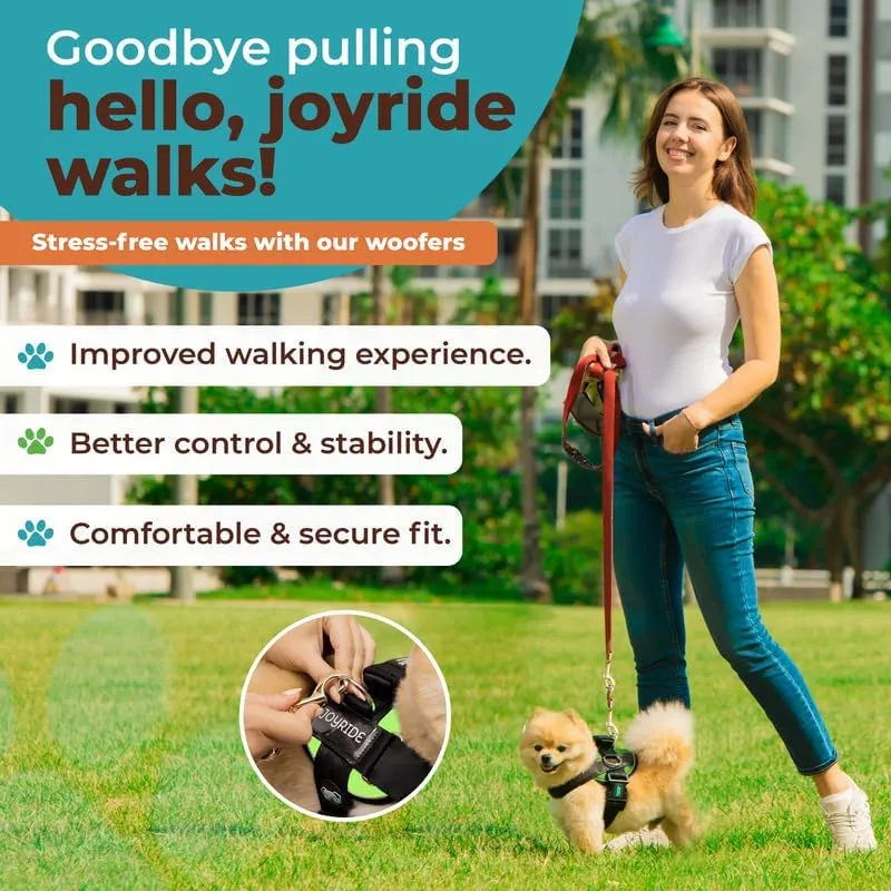 Joyride Harness 2.0 - The Original Side Ring No Pull Dog Harness - No Choke, Escape Proof, Reflective, 3 Leash Clips, Quick Fit Pet Vest - Easy Walks & Training - for Small, Medium & Large Dogs