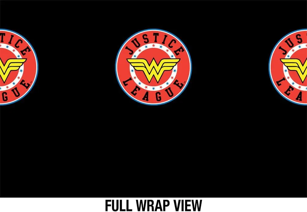 Justice League OFFICIAL Athletic Wonder Woman Justice League Logo 18 oz Insulated Water Bottle, Leak Resistant, Vacuum Insulated Stainless Steel with 2-in-1 Loop Cap