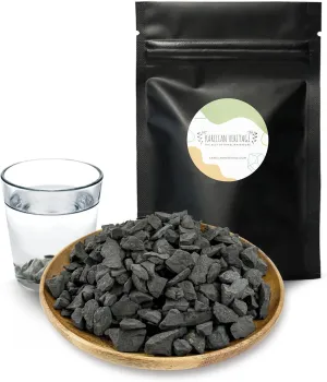 Karelian Heritage Raw Shungite Stones for Making Healthy Shungite Water 2 lb | Water Purification Filtering Authentic Shungite Rock | Alkaline Drinking Mineral Stone | Natural Organic Fertilizer SW08