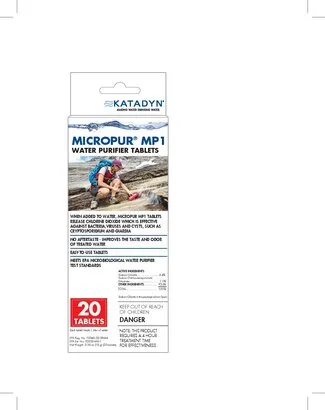 Katadyn Micropur MP1 Water Purifier Tablets Emergency Drinking Water Tablets