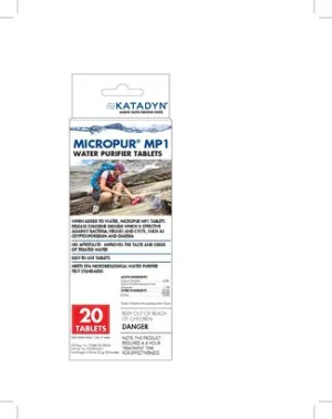 Katadyn Micropur MP1 Water Purifier Tablets Emergency Drinking Water Tablets