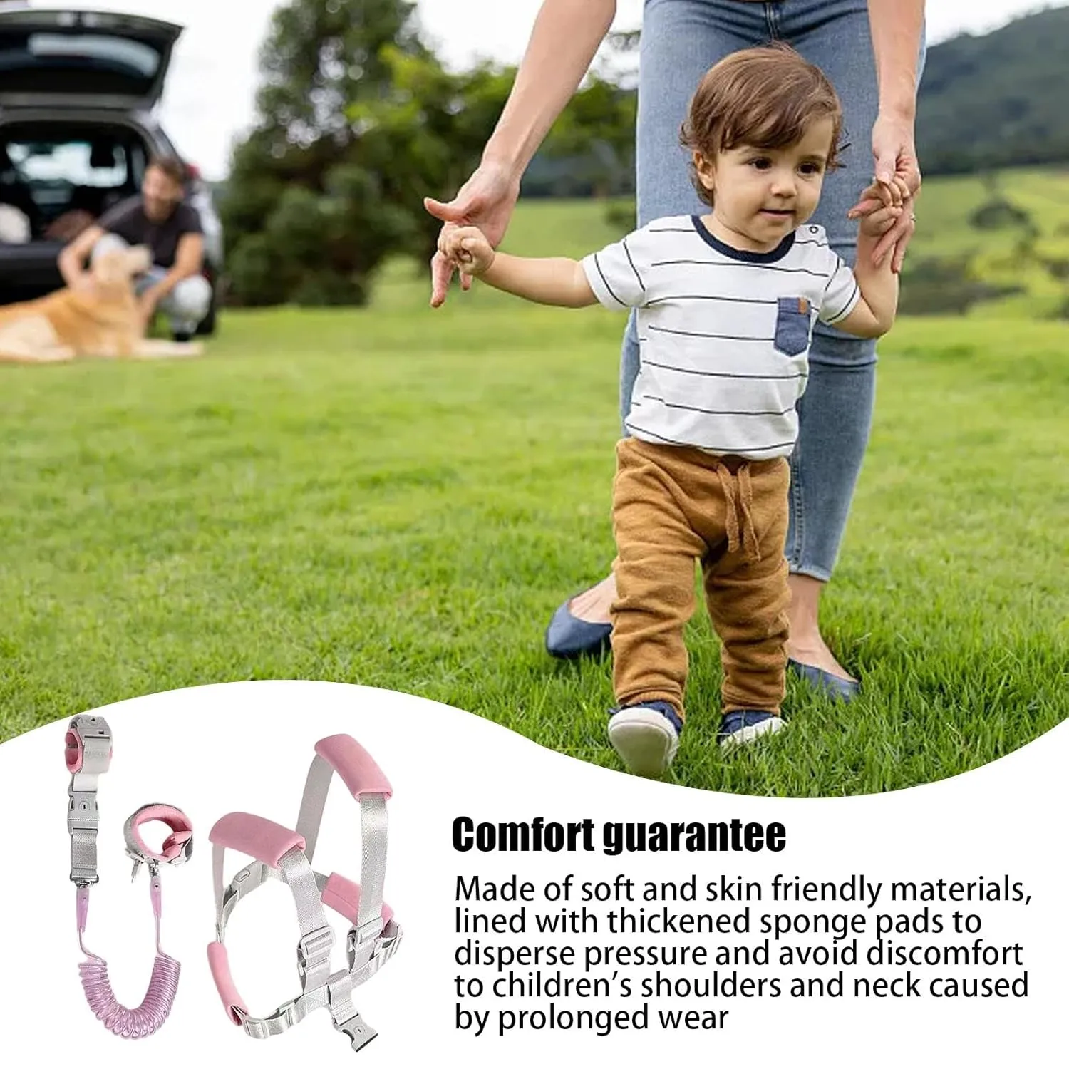 Kids Harness with Leash, Harnesses and Leashes for Toddler Safety,3 in 1 Glow in The Dark Anti-Lost Harness - Toddler Anti Lost Safety, Walking Support for Toddlers