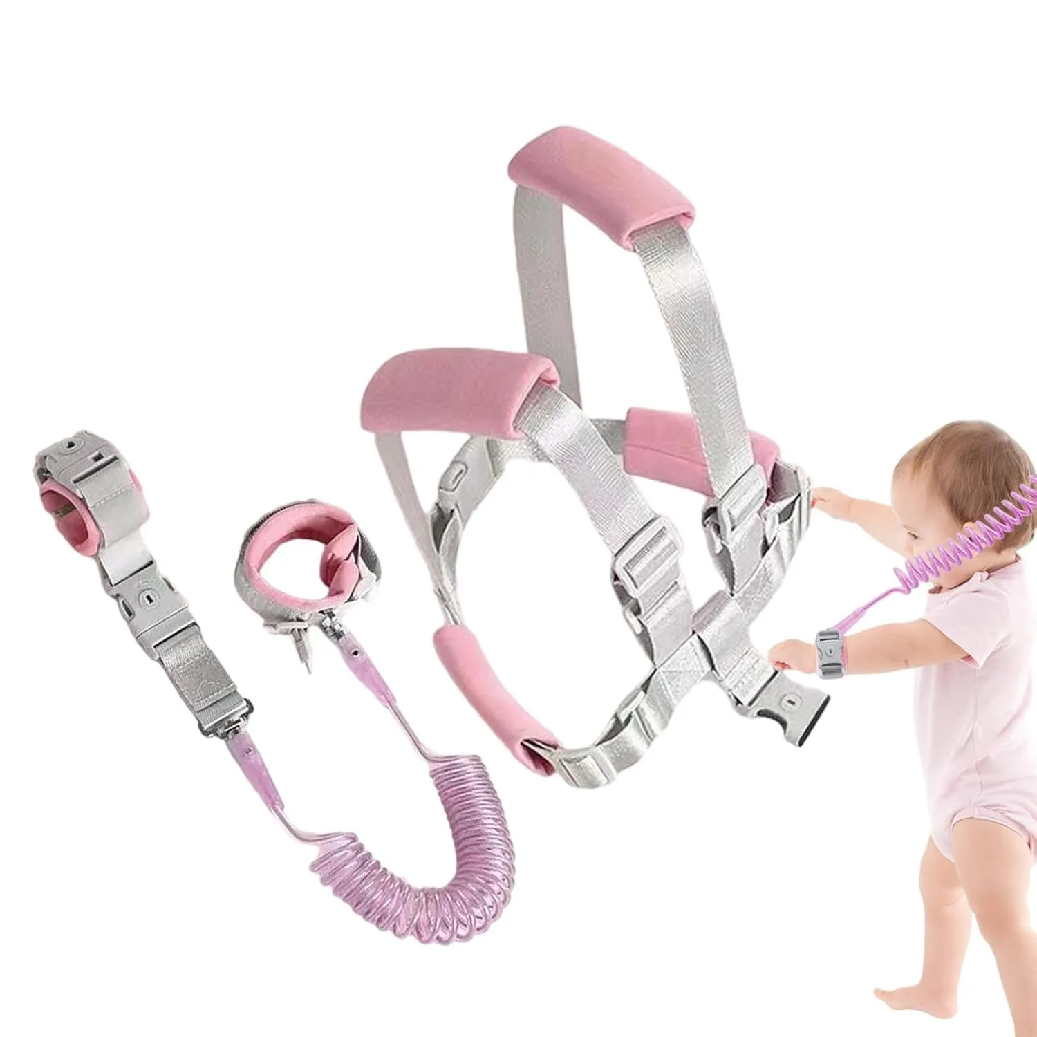 Kids Harness with Leash, Harnesses and Leashes for Toddler Safety,3 in 1 Glow in The Dark Anti-Lost Harness - Toddler Anti Lost Safety, Walking Support for Toddlers