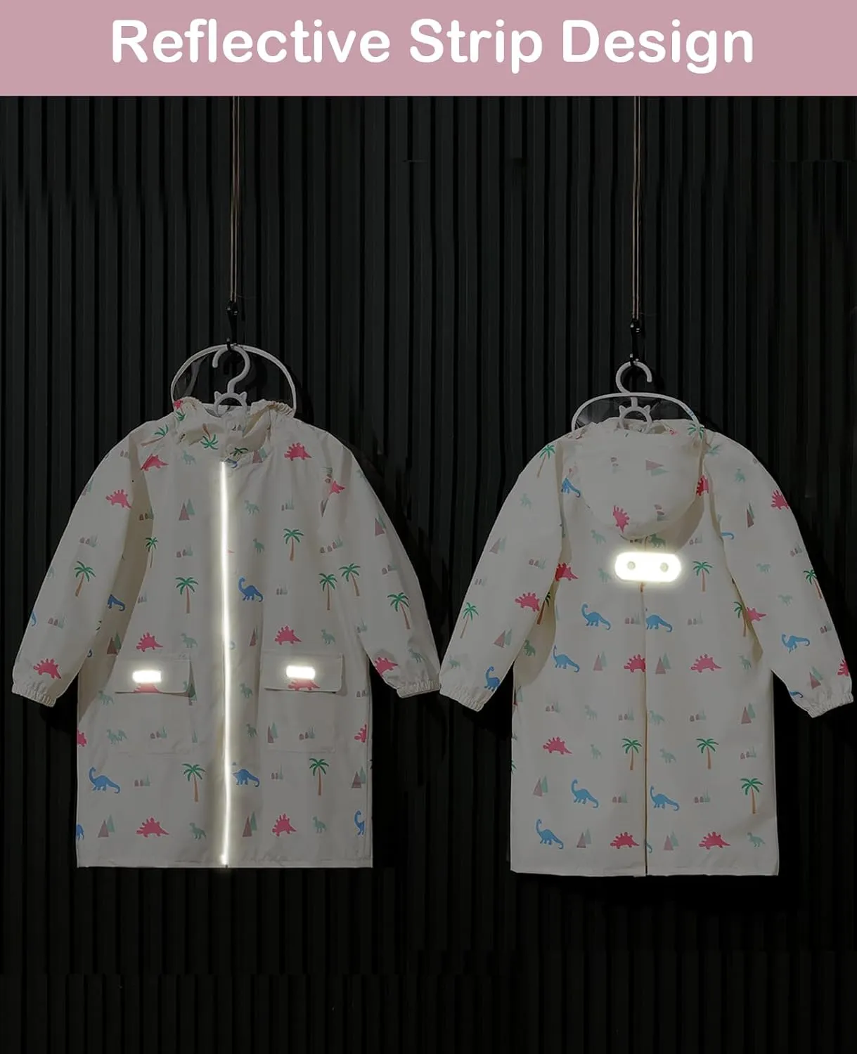 Kids Raincoat Girls Boys Rain Jacket Hooded Rain Poncho Rainproof Cape Rainwear Reusable Outwear