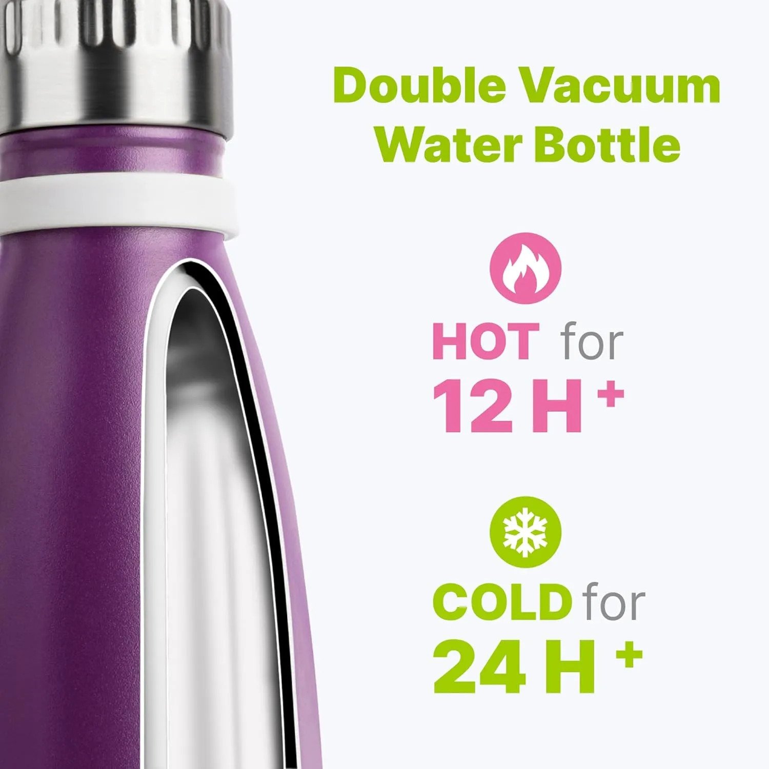 kids Water Bottle-9 oz Stainless Steel Vacuum Insulated Water Bottle for School, Leak Proof Cola Shape Travel Small Water Bottle for Boys (Dark Purple-Black)